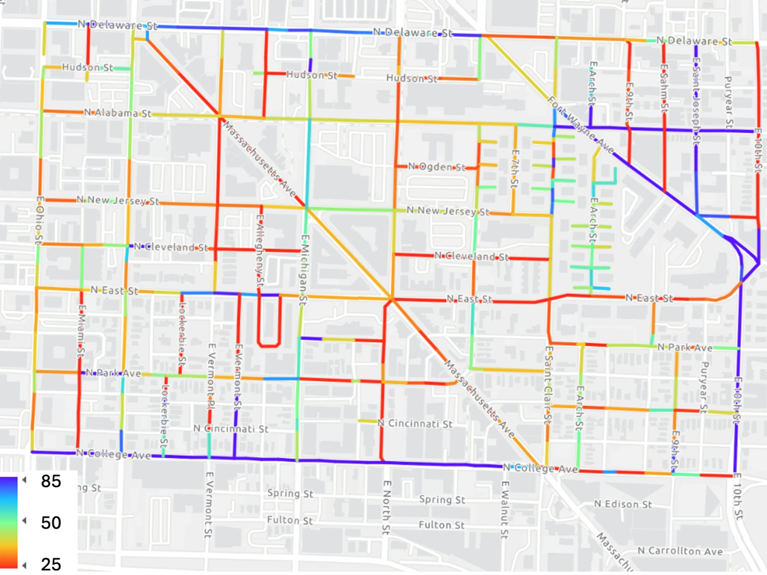 City-scale PCI outputs